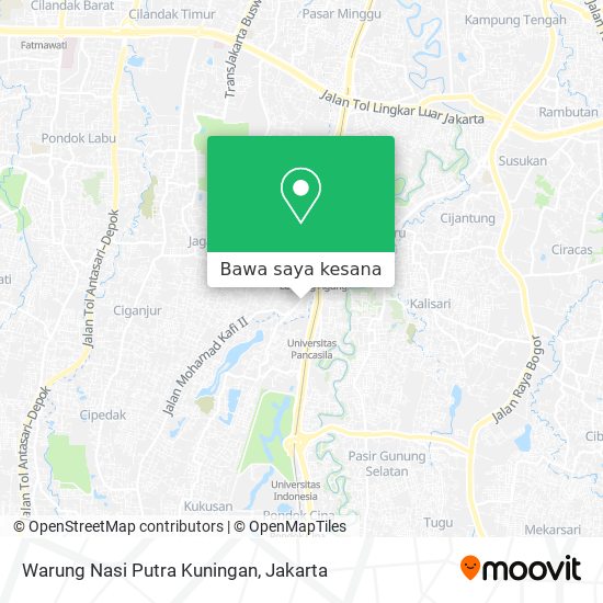 Peta Warung Nasi Putra Kuningan