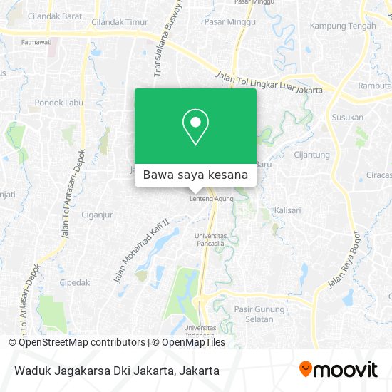 Peta Waduk Jagakarsa Dki Jakarta