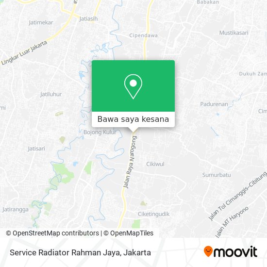 Peta Service Radiator Rahman Jaya