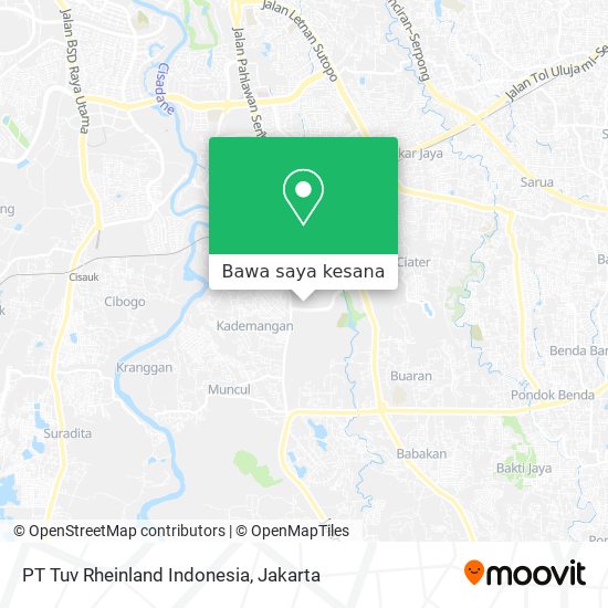 Peta PT Tuv Rheinland Indonesia