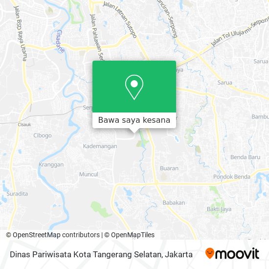 Peta Dinas Pariwisata Kota Tangerang Selatan