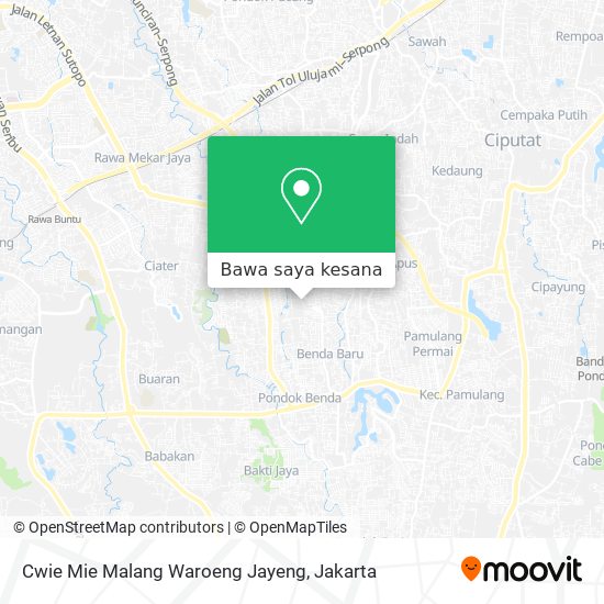 Peta Cwie Mie Malang Waroeng Jayeng