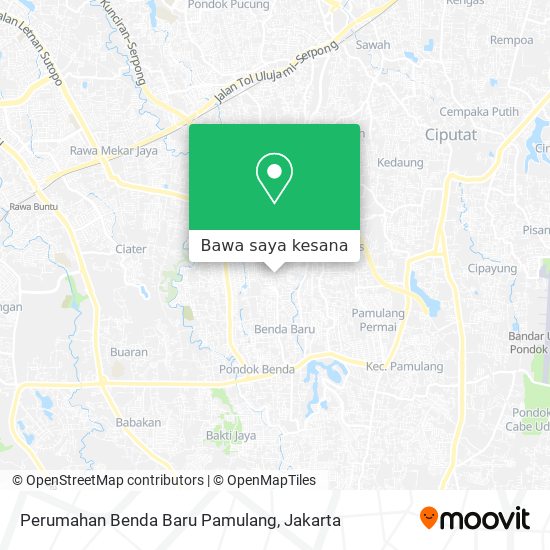Peta Perumahan Benda Baru Pamulang