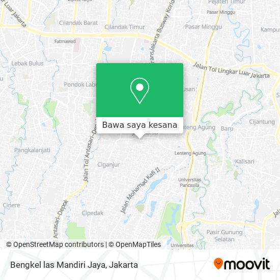 Peta Bengkel las Mandiri Jaya