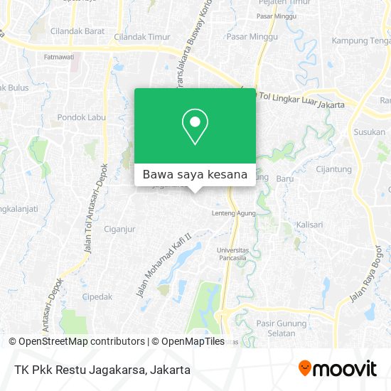 Peta TK Pkk Restu Jagakarsa