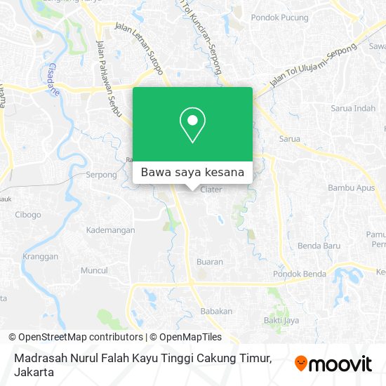 Peta Madrasah Nurul Falah Kayu Tinggi Cakung Timur