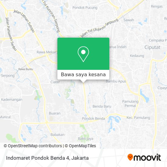 Peta Indomaret Pondok Benda 4