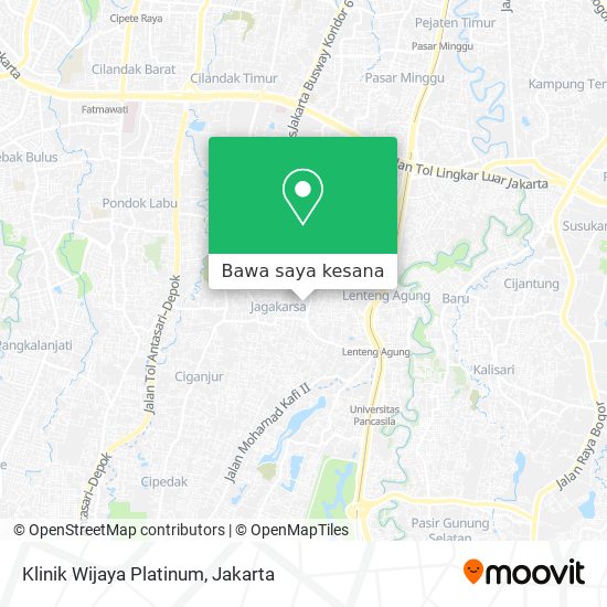 Peta Klinik Wijaya Platinum