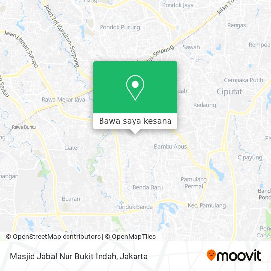 Peta Masjid Jabal Nur Bukit Indah