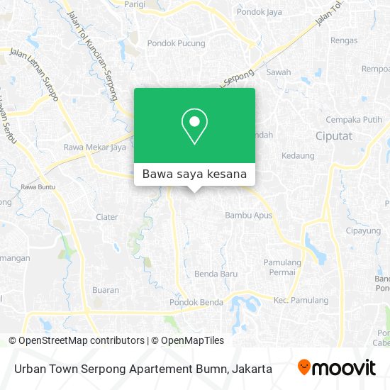 Peta Urban Town Serpong Apartement Bumn