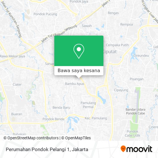 Peta Perumahan Pondok Pelangi 1
