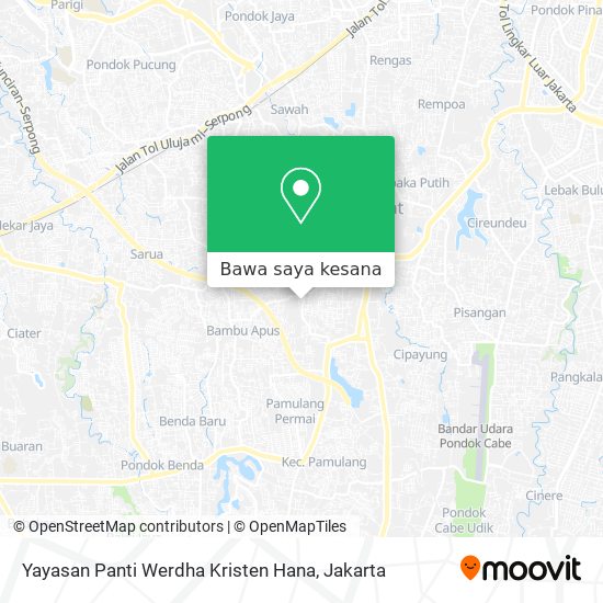 Peta Yayasan Panti Werdha Kristen Hana