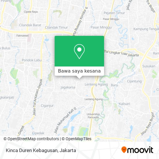 Peta Kinca Duren Kebagusan