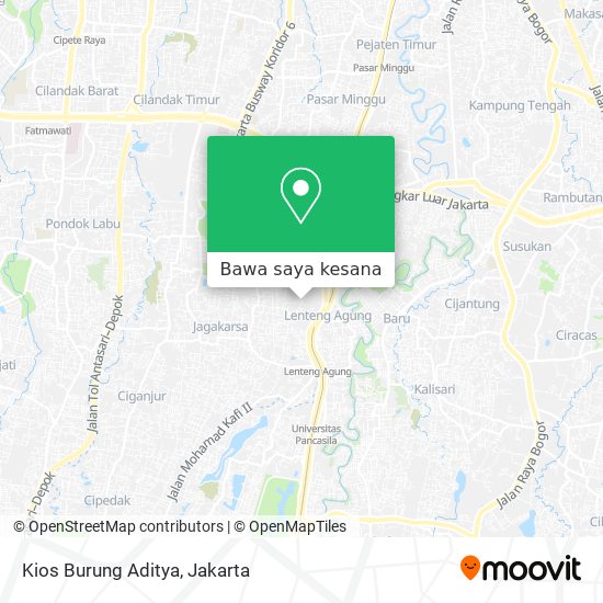 Peta Kios Burung Aditya