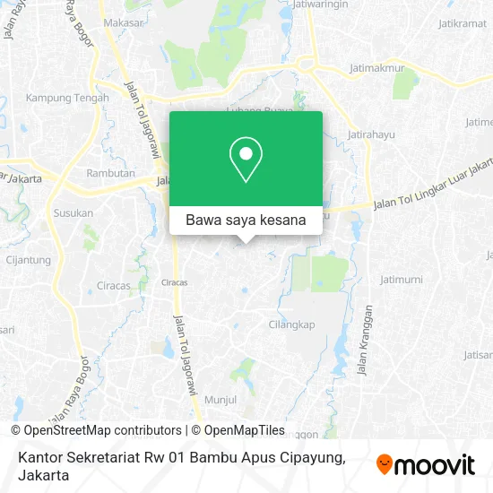 Peta Kantor Sekretariat Rw 01 Bambu Apus Cipayung