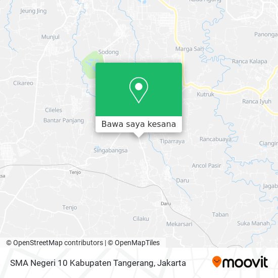 Peta SMA Negeri 10 Kabupaten Tangerang