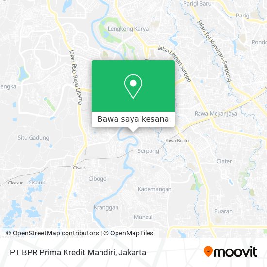 Peta PT BPR Prima Kredit Mandiri