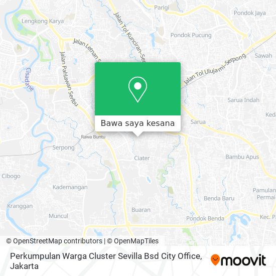 Peta Perkumpulan Warga Cluster Sevilla Bsd City Office