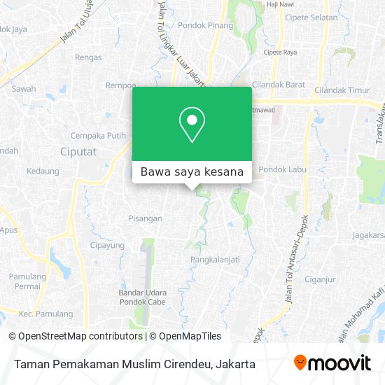 Peta Taman Pemakaman Muslim Cirendeu