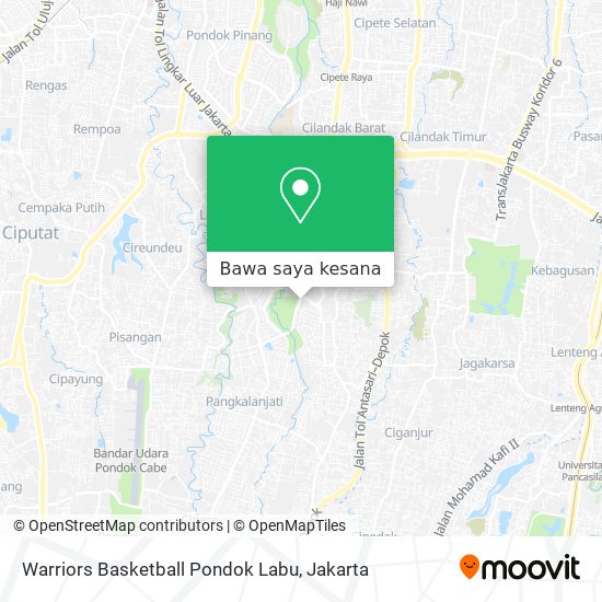 Peta Warriors Basketball Pondok Labu