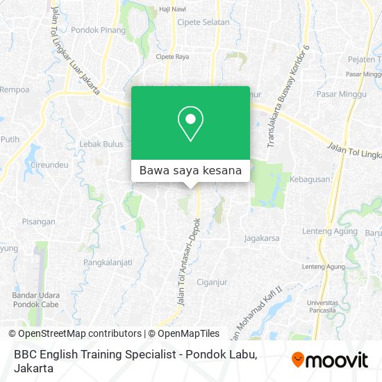Peta BBC English Training Specialist - Pondok Labu
