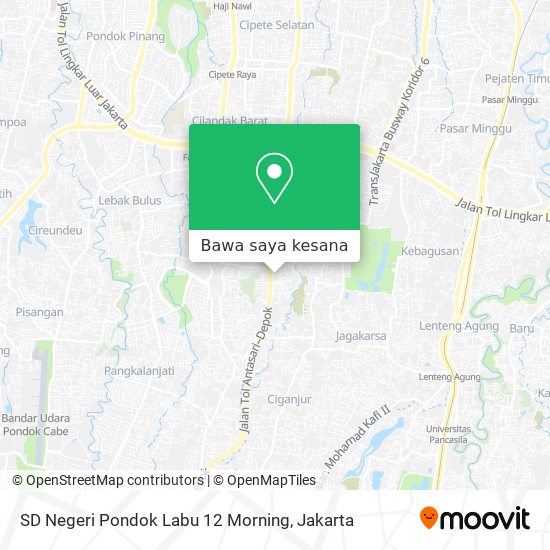 Peta SD Negeri Pondok Labu 12 Morning