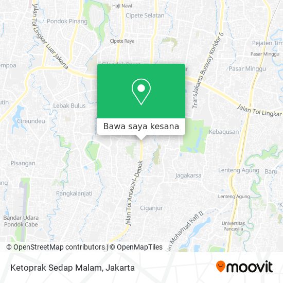 Peta Ketoprak Sedap Malam