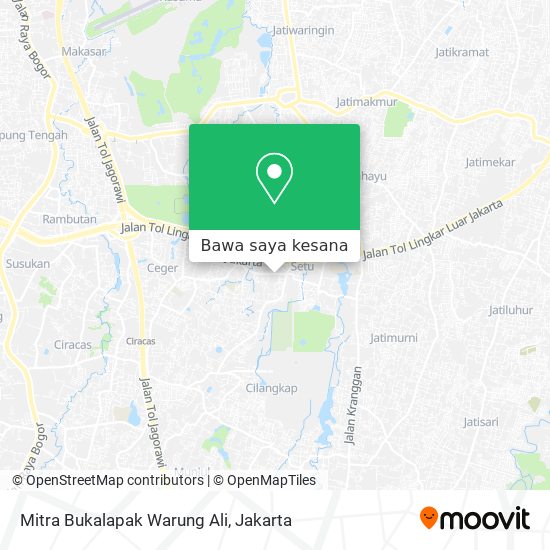 Peta Mitra Bukalapak Warung Ali