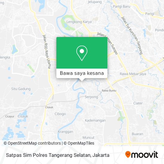 Peta Satpas Sim Polres Tangerang Selatan