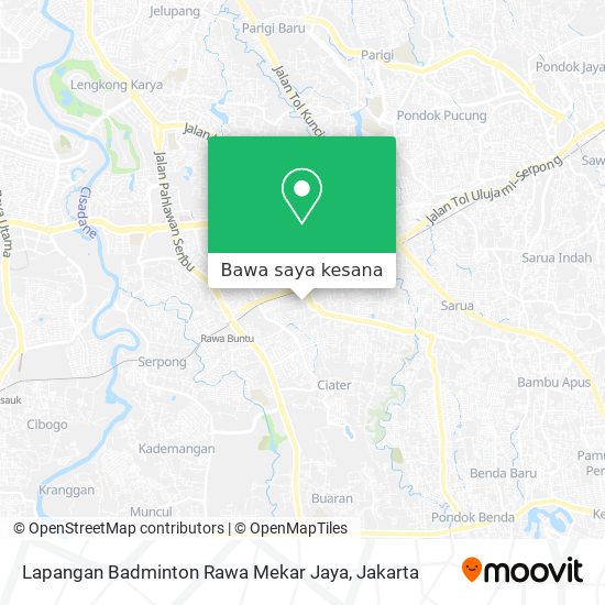 Peta Lapangan Badminton Rawa Mekar Jaya