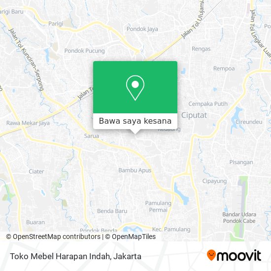 Peta Toko Mebel Harapan Indah