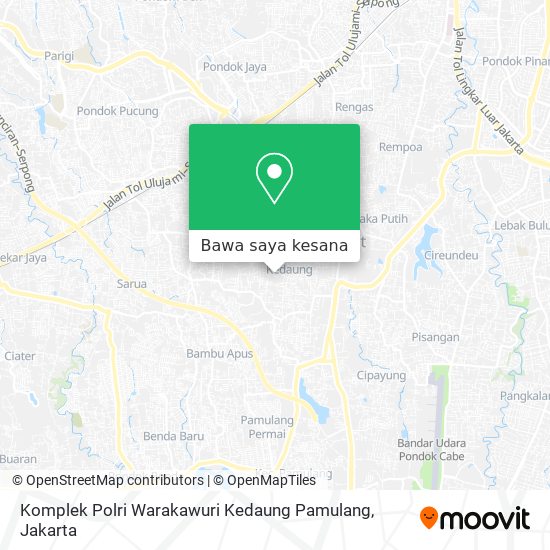 Peta Komplek Polri Warakawuri Kedaung Pamulang