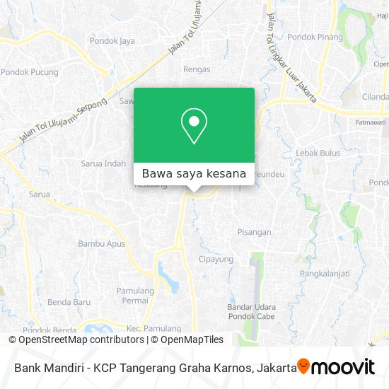 Peta Bank Mandiri - KCP Tangerang Graha Karnos