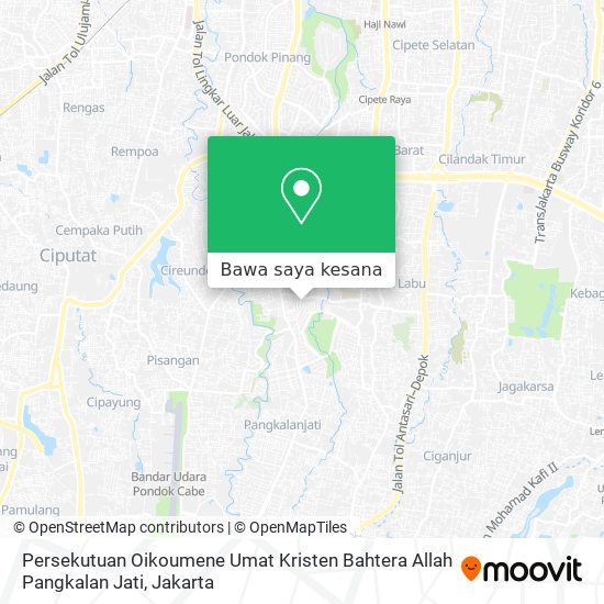 Peta Persekutuan Oikoumene Umat Kristen Bahtera Allah Pangkalan Jati