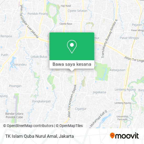 Peta TK Islam Quba Nurul Amal