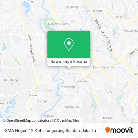 Peta SMA Negeri 12 Kota Tangerang Selatan