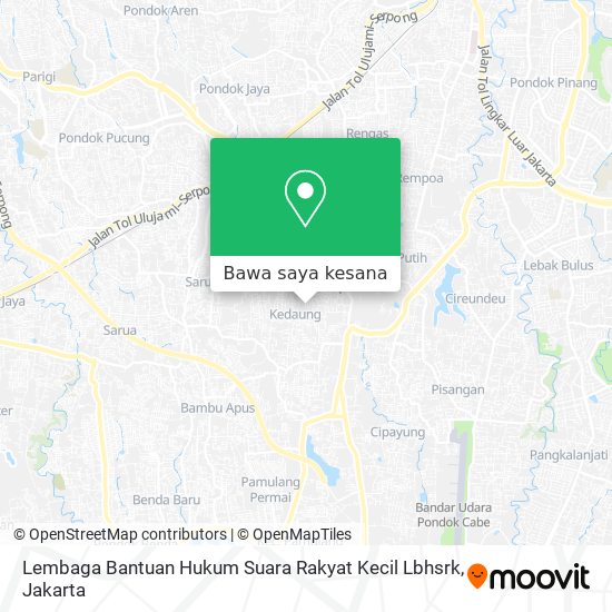 Peta Lembaga Bantuan Hukum Suara Rakyat Kecil Lbhsrk