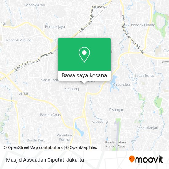 Peta Masjid Assaadah Ciputat