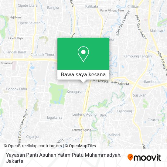 Peta Yayasan Panti Asuhan Yatim Piatu Muhammadyah