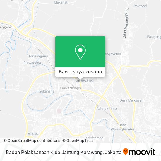 Peta Badan Pelaksanaan Klub Jantung Karawang