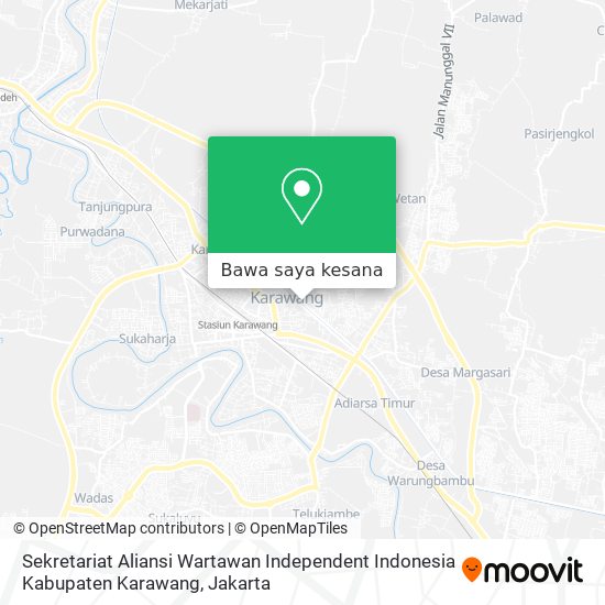 Peta Sekretariat Aliansi Wartawan Independent Indonesia Kabupaten Karawang