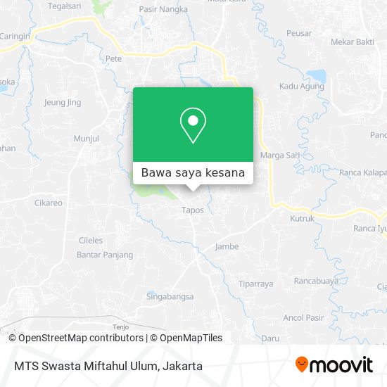 Peta MTS Swasta Miftahul Ulum