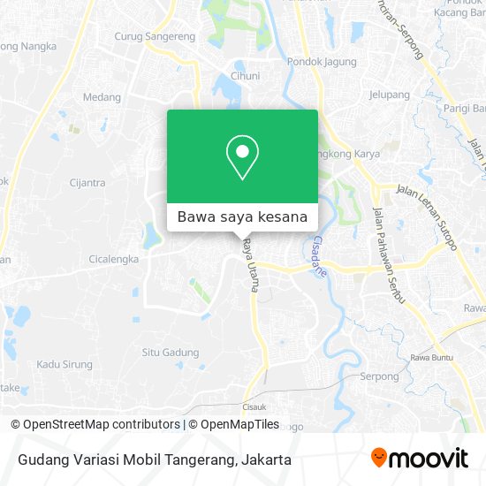 Peta Gudang Variasi Mobil Tangerang