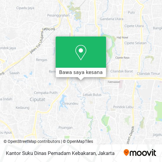 Peta Kantor Suku Dinas Pemadam Kebakaran