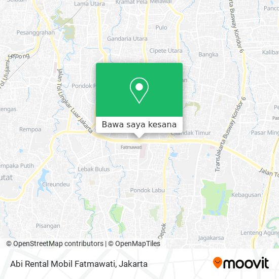 Peta Abi Rental Mobil Fatmawati