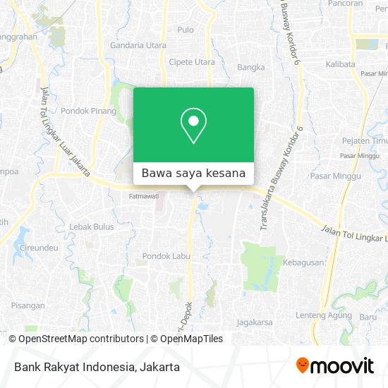 Peta Bank Rakyat Indonesia