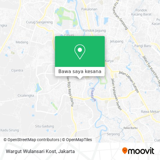 Peta Wargut Wulansari Kost