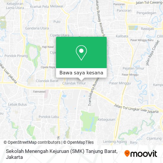 Peta Sekolah Menengah Kejuruan (SMK) Tanjung Barat