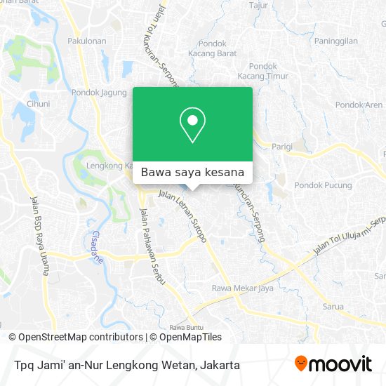 Peta Tpq Jami' an-Nur Lengkong Wetan