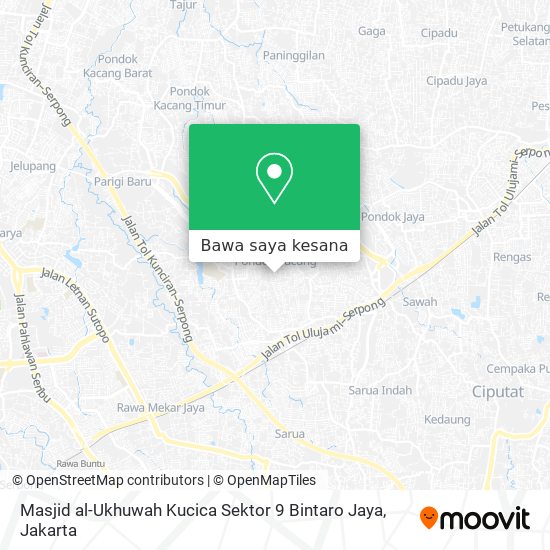 Peta Masjid al-Ukhuwah Kucica Sektor 9 Bintaro Jaya